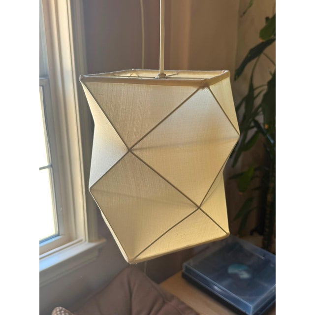 1940s Vintage 1940’s Hans Bergström "421" Fabric Hanging Wall Lamp For Sale - Image 5 of 8