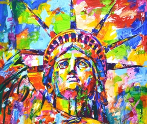 Statue of Liberty 3 Original Contemporary Painting