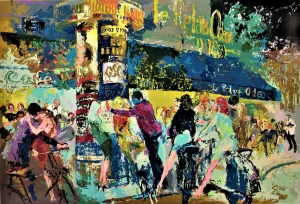 LeRoy Neiman, Left Bank Cafe, Paris, 1987