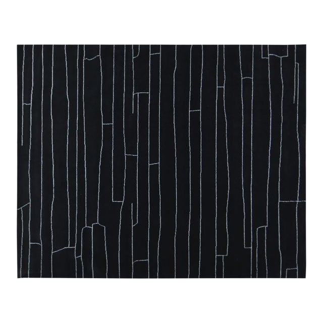 Moroccan Beni Ourain Hand Knotted Wool Rug, 9'1x12'1 For Sale