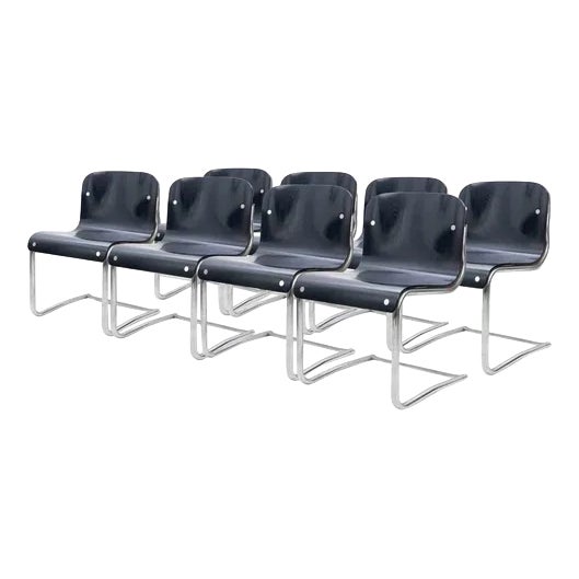 T70, 920 Chairs by Carlo Bartoli, 1970s, Set of 8 For Sale