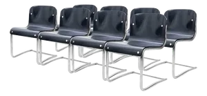 T70, 920 Chairs by Carlo Bartoli, 1970s, Set of 8