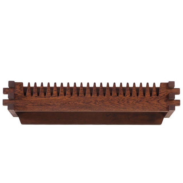 Brutalist Pair of Brutalist Style Carved Oak Hat and Coat Racks, C. 1960 For Sale - Image 3 of 7