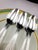 Superb set of 6 solid silver dessert spoons in the "Louveciennes" pattern These spoons bear the coat of arms associated...