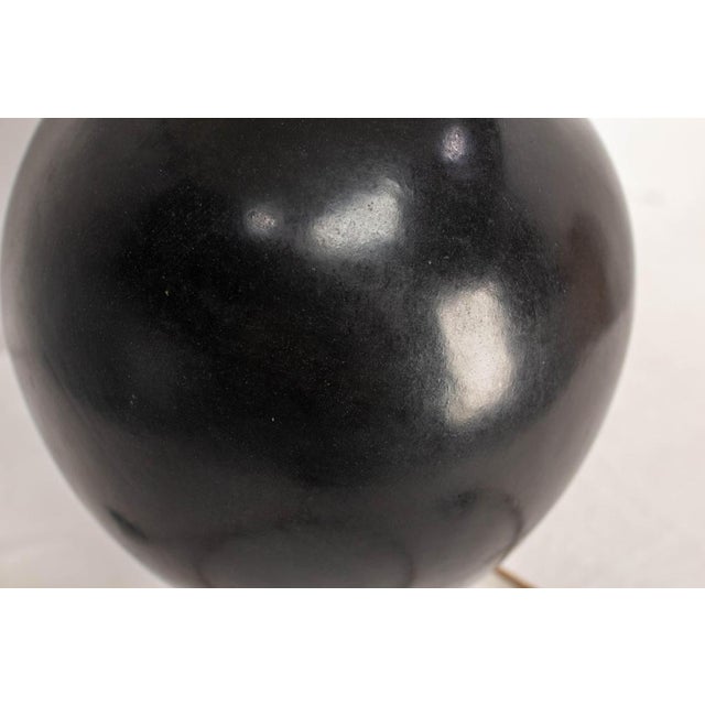 Terracotta Tadelakt Finishing Black Table Lamp, 1970 For Sale - Image 10 of 14