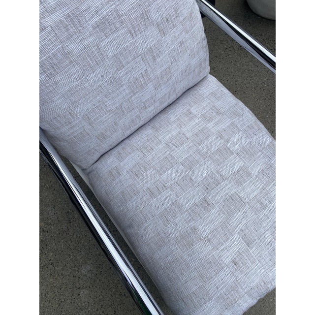 Chrome Vintage Pair of Chrome Lounge Chairs Attributed to Jerry Johnson For Sale - Image 8 of 16