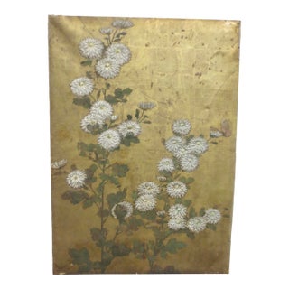Antique Edo Japanese Chrysanthemum Panel Circa 1700 For Sale