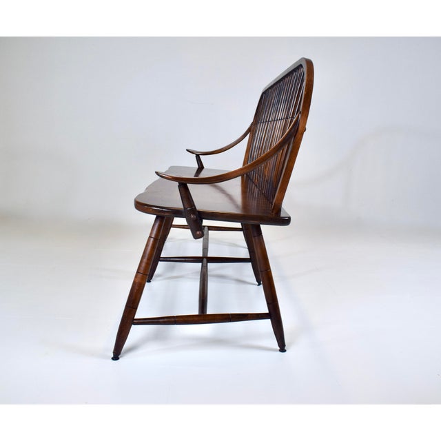 Vintage Hale of Vermont Windsor Spindle Back Prosper's Bench or Settee For Sale - Image 9 of 13