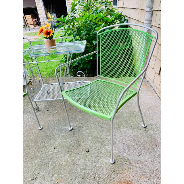 Vintage Mid Century Garden Patio Chairs - A Pair For Sale - Image 11 of 12