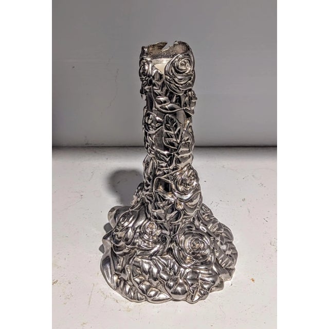 International Silver International Silver Co. Candlestick Roses & Bow More Than 1 in Stock For Sale - Image 4 of 5