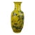 Chinese Ceramic Qing Dynasty Qianlong Marked Yellow Ground Crackle Glaze Porcelain Vase Hand Painted Figures Pattern For Sale
