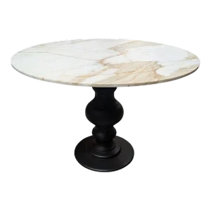 Oak Table With Marble Top