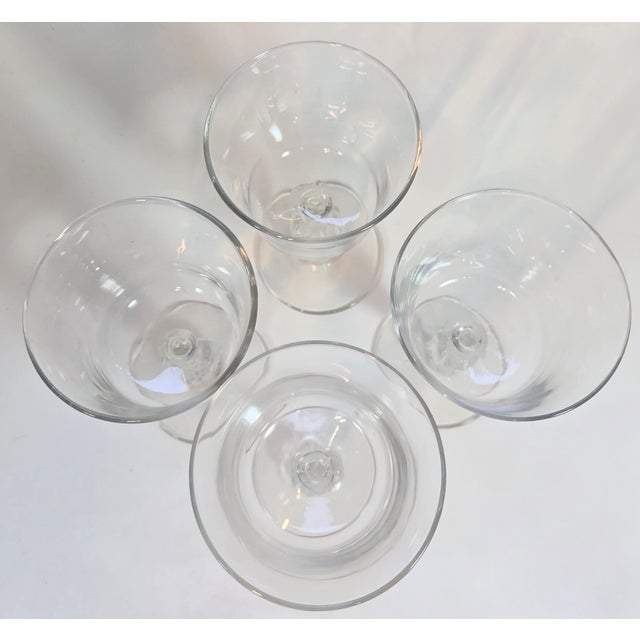 Glass Hollywood Regency Bicentennial Eagle Stemmed Goblets- Set of Four For Sale - Image 7 of 14