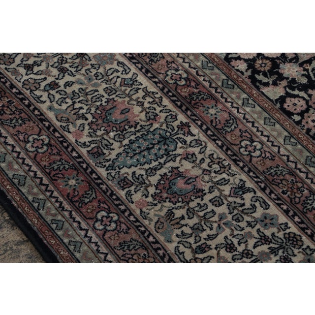Rug & Kilim Antique Sivas Rug, Black With Colorful Florals and Pictorials - Rug & Kilim For Sale - Image 4 of 8