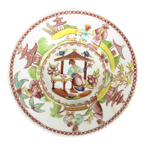 Vintage Hand Painted Chinoiserie Dish