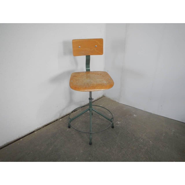 Swivel Stool with Backrest, 1970 For Sale - Image 10 of 10