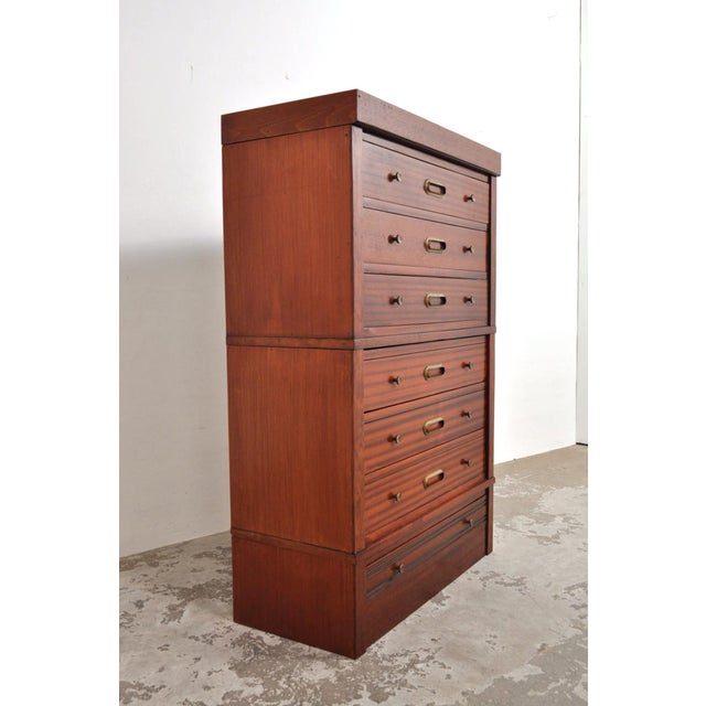 Wood Modular Mahogany Chest of Drawers, 1950s For Sale - Image 7 of 14