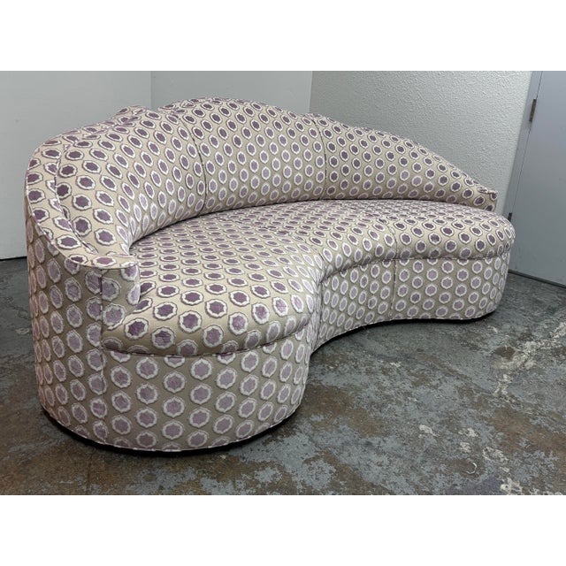 Traditional Fitzgerald Serpentine Sofa + Manuel Canovas Upholstery For Sale - Image 3 of 12