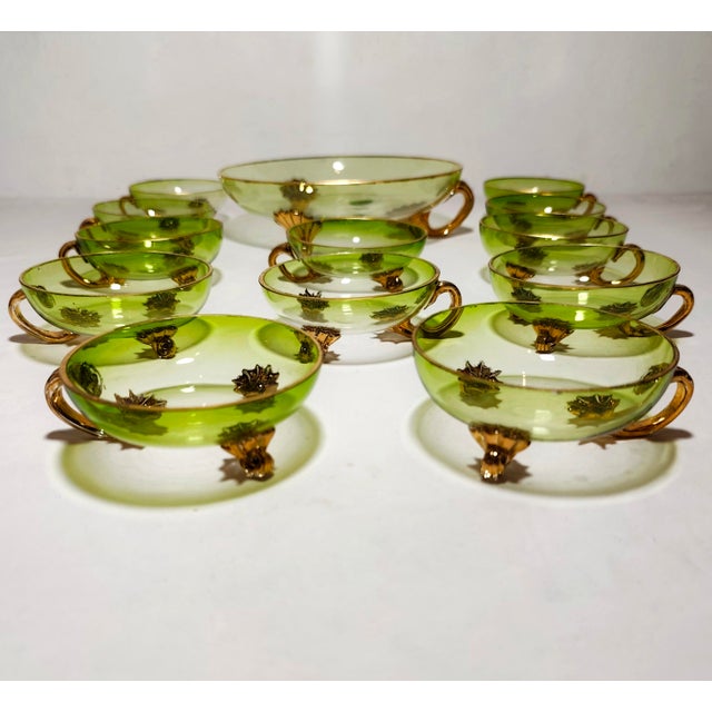 Venetian Crystal Punch Set, Italy, 1940s, Set of 13 For Sale - Image 12 of 12