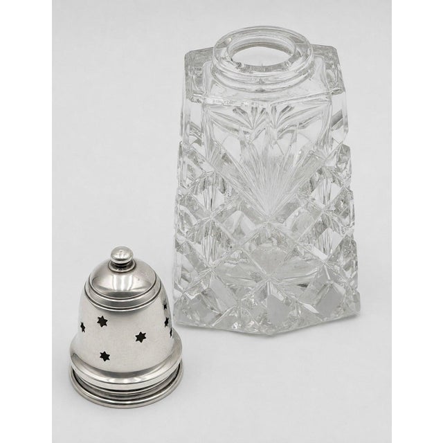 Metal Goldsmiths & Silversmiths Co. Sterling and Cut-Glass Sugar Caster, 1911 For Sale - Image 7 of 8