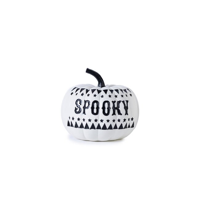 Modern Spooky and Boo Pumpkin (Set of 2) For Sale - Image 3 of 5