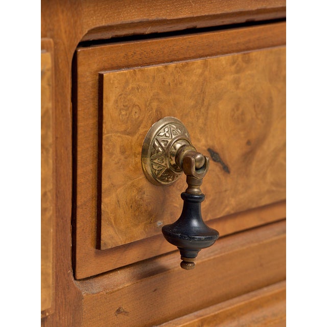 The Vintage 1880s Walnut Renaissance Revival Bookcase Cabinet For Sale - Image 13 of 17