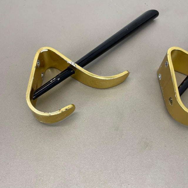 Brass Wardrobe Hook Coat Rack Elements in the style of Carl Auböck, Austria, 1950s, Set of 3 For Sale - Image 16 of 18