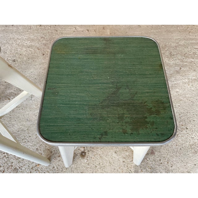 Vintage Wooden Stool, 1950s For Sale - Image 6 of 18