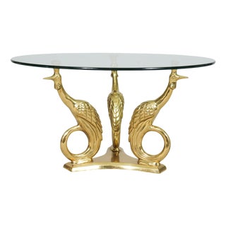 Hollywood Regency Sculptural Peacock Coffee or Side Table, 1960s For Sale