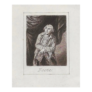 Antique Miniature Engraving of Actor Samuel Foote