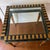 Vintage Modern Glass Top Accent Table with Black & Gold Striped Inlay – Attributed to Brunschwig & Fils A striking vintage...