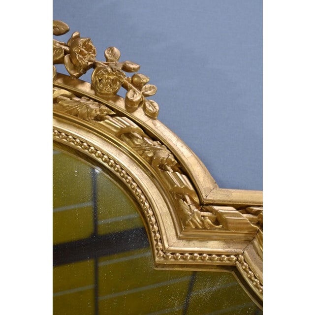 Mid-19th Century Louis XVI Golden Mirror For Sale - Image 11 of 18