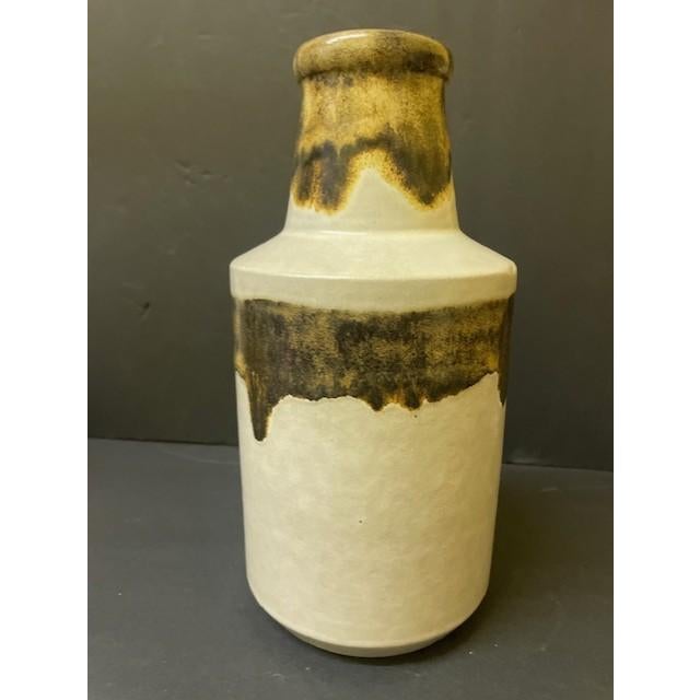 1960s Mid-Century Modern Alvino Bagni for Raymor Earthtone Drip Glaze Ceramic Vase - 10 For Sale In Boston - Image 6 of 17