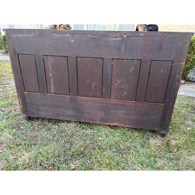 Antique Empire Flame Mahogany Sideboard Buffet 1800s For Sale - Image 4 of 4