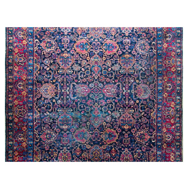 Textile Early 20th Century Persian Kirman Rug For Sale - Image 7 of 16