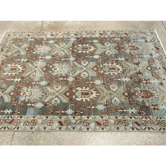 Galerie Shabab Collection Mid-20th Century Persian Malayer Accent Rug For Sale In New York - Image 6 of 8