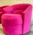 Textile Pink Postmodern Swivel Lounge Chair / Armchair, C. 1980's For Sale - Image 7 of 13