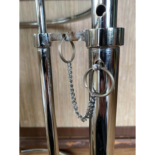 Vintage Eileen Gray E1027-Style Adjustable Chrome Side Table, Circa 1970s–1980s For Sale - Image 14 of 17