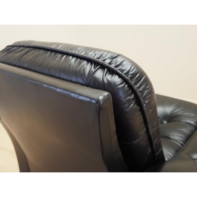 Italain Black Armchair, 1980s For Sale - Image 16 of 18