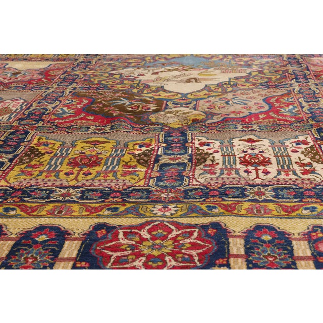 Early 20th Century Antique Persian Tabriz Rug, 09'07 X 11'10 For Sale - Image 5 of 10