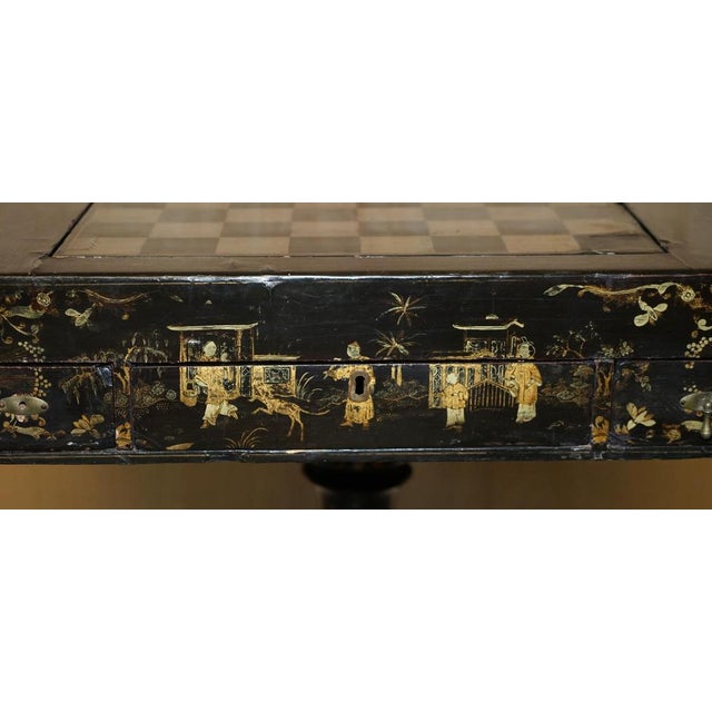 Wood Antique Georgian Backgammon Table, 1820 For Sale - Image 7 of 18