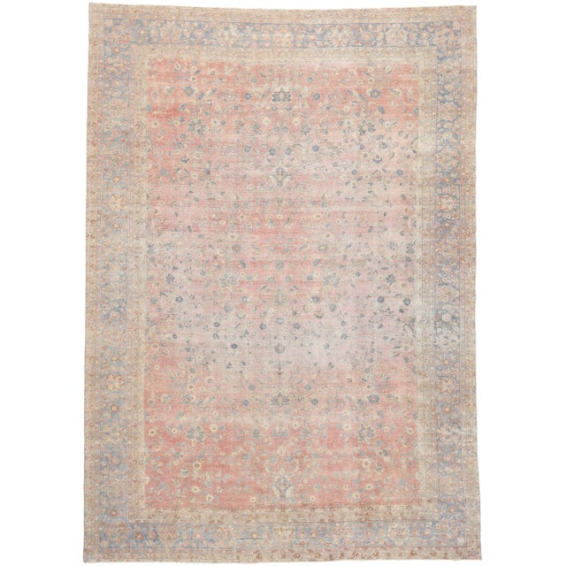 Early 20th Century Pastel Bridgerton Style Antique Rug - 11'05 X 16'01 For Sale - Image 11 of 12