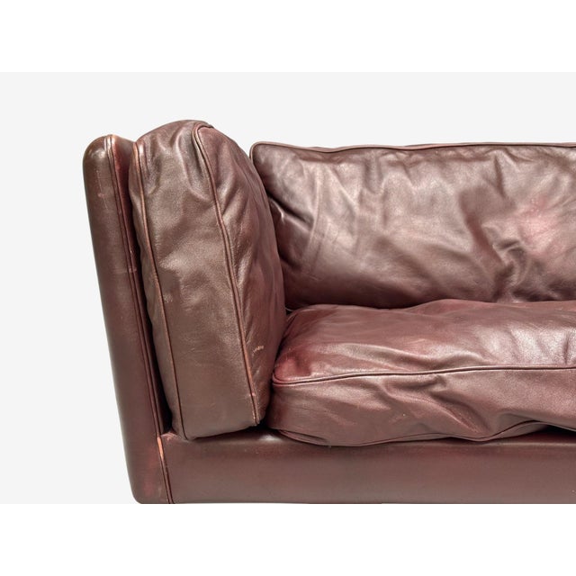 Wood Illum Wikkelsø, Settee, Brown Leather, Rosewood, Denmark, 1960s For Sale - Image 7 of 12