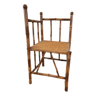 Bamboo Corner Chair Victorian 19th Century For Sale
