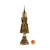 A magnificent and rare authentic antique bronze standing Buddha from Thailand (Rattanakosin period); a large piece gilded...