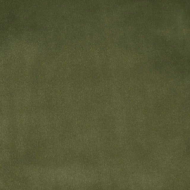 Transitional Schumacher Alistair Indoor/Outdoor Velvet Fabric In Olive For Sale - Image 3 of 4