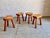 Primitive Style Tripod Stools, 1960s, Set of 4, in Very Good conditions. Designed 1960 to 1969