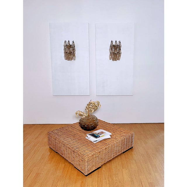 Glass Vintage Italian Poliedri Smoked Glass Wall Sconces, 1990s, Set of 2 For Sale - Image 7 of 17