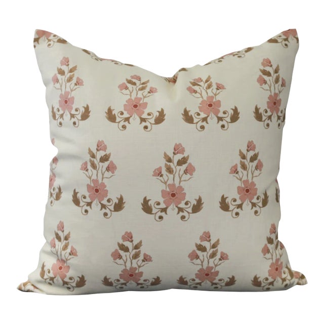 Lauren Servati Textiles, Unfading Flower // Peony Pillow, 20"x20" For Sale