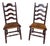 Tell City Chair Co. Cherry Rush Bottom Ladder Back Chairs - A Pair For Sale